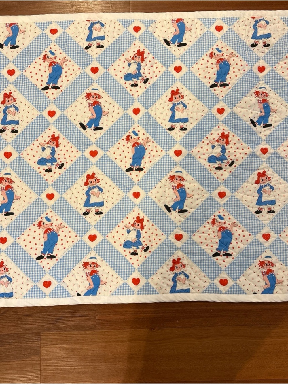 Merrell Kids Quilted Raggedy Ann Print in Blue, Red, White